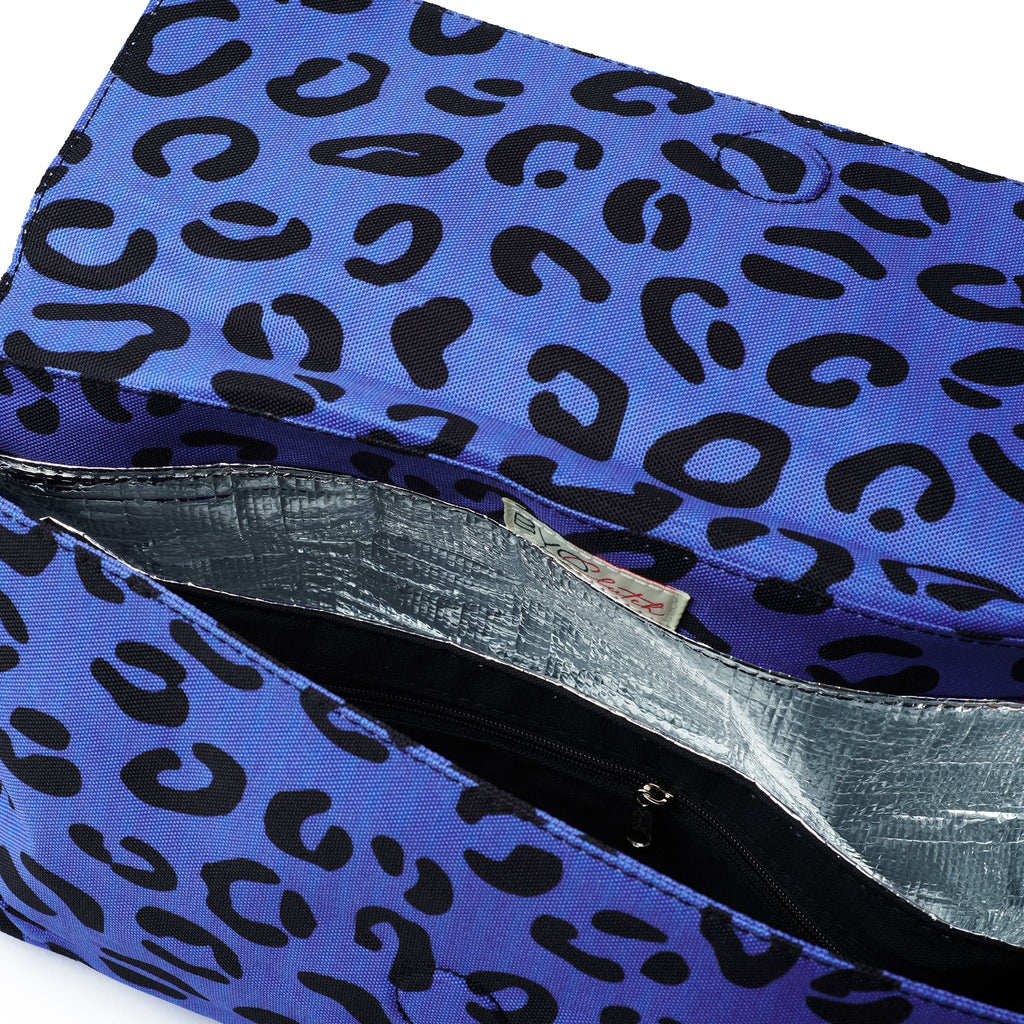 Casual Catch - up Blue Leopard - BYO Clutch